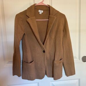 J. Crew tan sweater blazer, like new